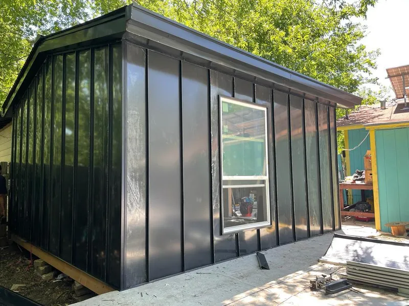 Black standing seam metal wall panels for Metal Roof Installation in Weirton