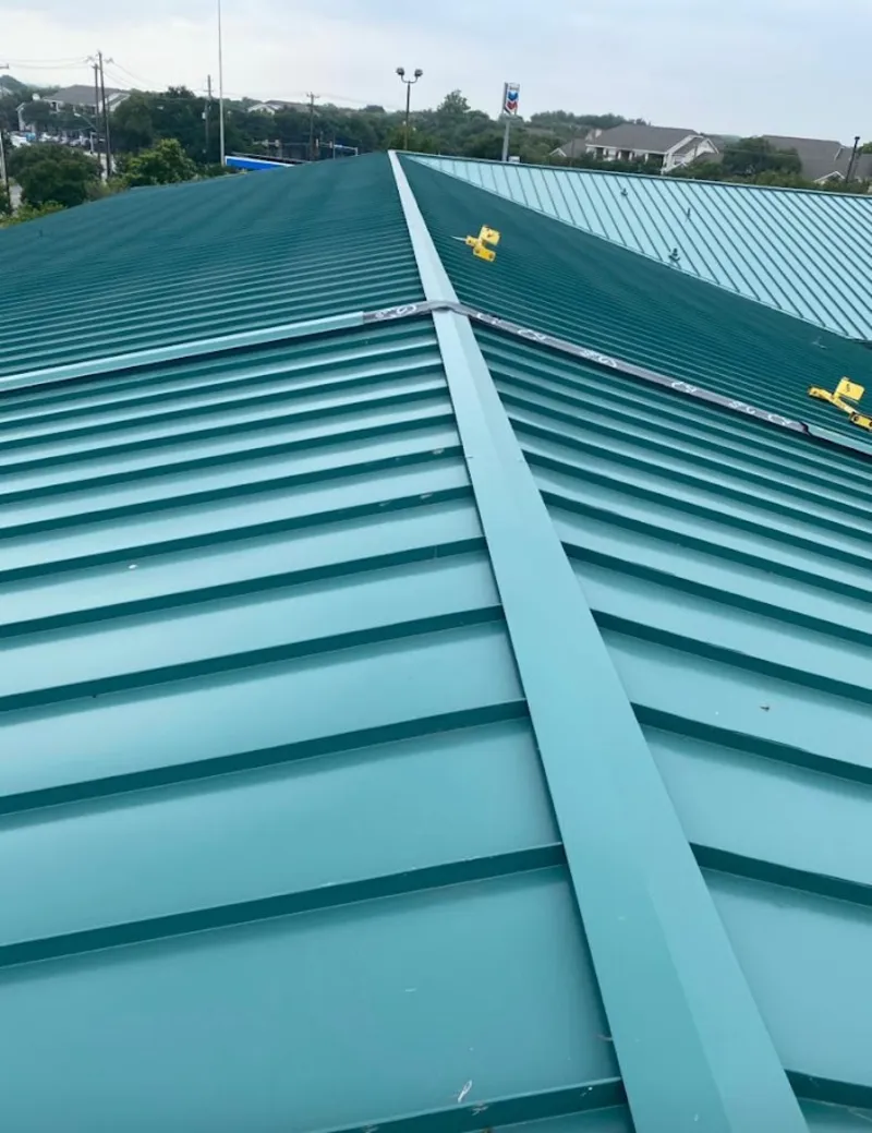 Green commercial metal roof ridge and valley for Metal Roof Repair in Weirton